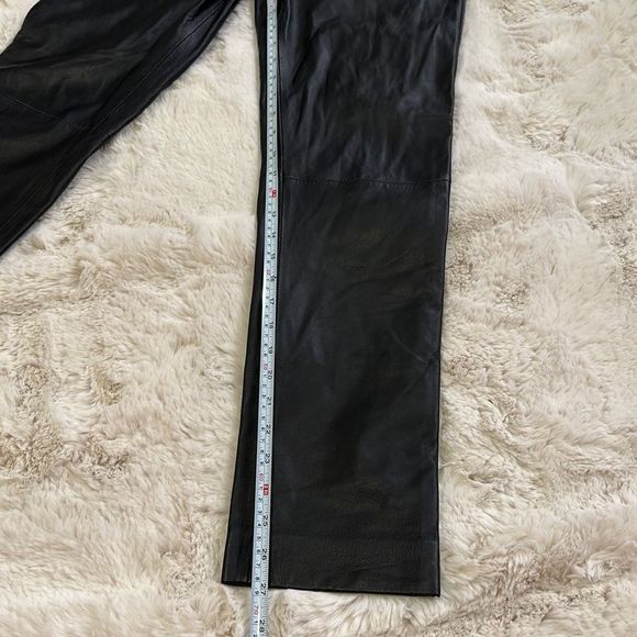 NWOT Sandro Five Pocket Leather Pant Black Size 36 - Picture 10 of 12